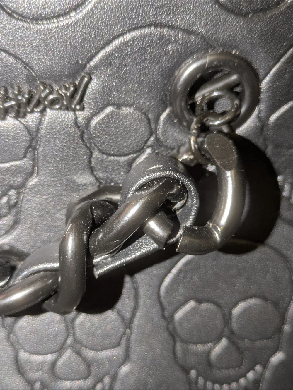 Betsey Johnson Black Skull Satchel Micro Size. Does Not Come With Heart Charm
